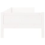 vidaXL Lit de jour blanc bois de pin massif 90x200 cm