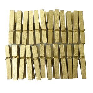 Pinces à Linge Dorées 3 cm 24 pièces