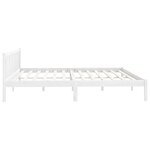 vidaXL Cadre de lit Blanc Bois de pin massif 200x200 cm