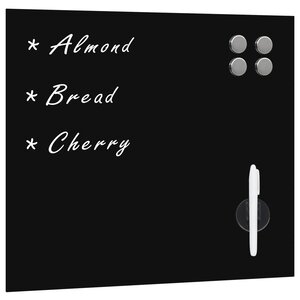 vidaXL Tableau noir magnétique mural Verre 50x50 cm
