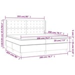 vidaXL Lit à sommier tapissier avec matelas Crème 200x200cm Similicuir
