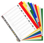 Intercalaires Imprimés Numériques Pp Couleurs 12/100e - 10 Positions - A4+ - Assorties Vives - X 20 - Exacompta