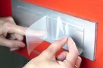 680 stickers carrés antimicrobiens - adhésif permanent