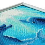 Tableau broderie diamant avec cadre Dauphins