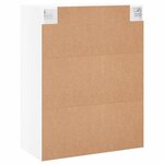 vidaXL Armoire murale blanc brillant 69 5x34x90 cm