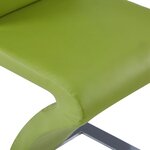 vidaXL Chaises à manger avec forme de zigzag lot de 6 vert similicuir