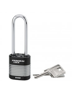 THIRARD - Cadenas à clé Fédéral Lock Protector extérieur acier anse haute double verrouillage 44mm 2 clés
