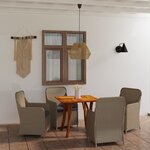 vidaXL Ensemble de salle à manger de jardin 5 Pièces Marron
