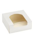 (lot   50 boîtes) boîte pâtissière avec fenêtre en cellophane 20 x 20 x 8cm