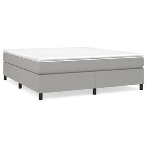 vidaXL Sommier à ressorts de lit Gris clair 180x200 cm Tissu