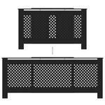 vidaXL Cache-radiateur MDF Noir 205 cm