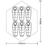 vidaXL Tente pour 6 personnes Bleu