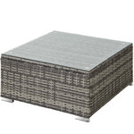 Tectake Salon bas de jardin MILAN 5 places - gris