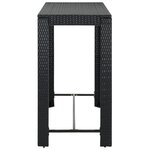 vidaXL Ensemble de bar de jardin 9 Pièces et coussins Résine tressée Noir