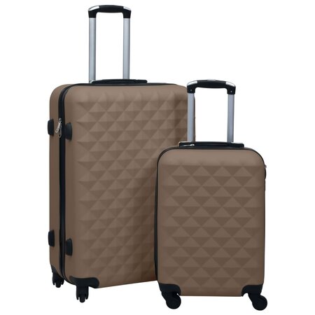 vidaXL Ensemble de valises rigides 2 Pièces Marron ABS