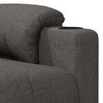 vidaXL Fauteuil de massage inclinable Gris foncé Tissu