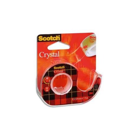 Ruban adhésif transparent 19mmx15m  sur dévidoir scotch