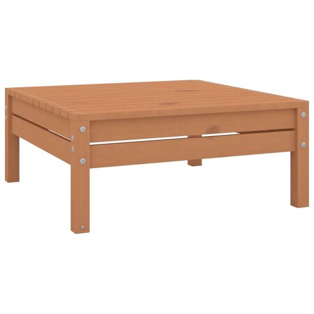 vidaXL Repose-pied de jardin Marron miel Bois de pin solide