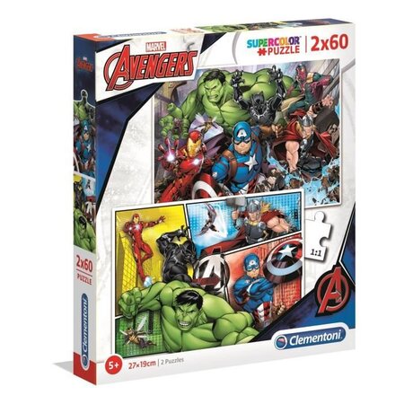 THE AVENGERS Puzzle SuperColor 2X60 pieces