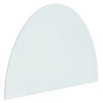 vidaXL Plaque de verre de cheminée Demi-rond 800x600 mm