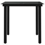 vidaXL Ensemble de salle à manger de jardin avec coussins 5 Pièces Noir
