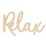 4 mots en bois Relax/Smile/Love/Hello