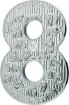 Monnaie en argent 10 dollars g 1000 (1 kg) millésime 2023 lucky eight
