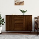 vidaXL Buffet chêne marron 104x35x70 cm bois d'ingénierie