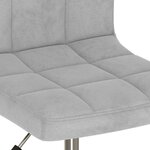 vidaXL Chaises pivotantes à manger lot de 4 gris clair velours