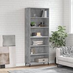 vidaXL Buffet gris béton 69 5x32 5x180 cm bois d'ingénierie