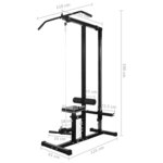 vidaXL Tour de musculation avec jeu d'haltères et poids 60 5 kg