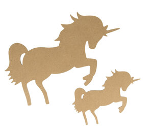 Forme en MDF Silhouette Licorne 15cm