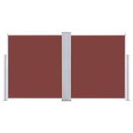 vidaXL Auvent latéral rétractable Marron 140x600 cm