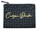 Pochette 20 x 15 cm noire - Carpe diem