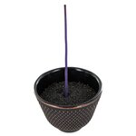 Porte-encens coupelle Noir et Doré + Sable blanc + Bâtonnets Palo Santo
