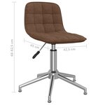 vidaXL Chaises pivotantes à manger lot de 6 marron tissu