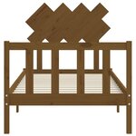 vidaXL Cadre de lit tête de lit marron miel 90x200 cm bois massif