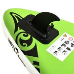 vidaXL Ensemble de planche SUP gonflable 305x76x15 cm Vert