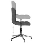vidaXL Chaises pivotantes à manger lot de 2 gris foncé tissu
