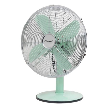 Bestron ventilateur de bureau rétro dft35m 35 cm 35w vert menthe
