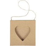 Lot de 10 cadres mini coeur en carton à décorer