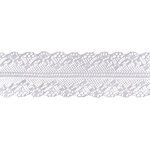 Ruban dentelé blanc 4 cm Au mètre