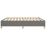 vidaXL Sommier à ressorts de lit Gris foncé 200x200 cm Tissu