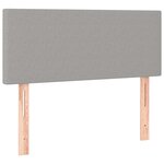 vidaXL Lit à sommier tapissier avec matelas Gris clair 80x200 cm Tissu