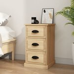 vidaXL Table de chevet chêne sonoma 39x39x67 cm bois d'ingénierie
