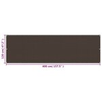 vidaXL Écran de balcon Marron 120x400 cm PEHD