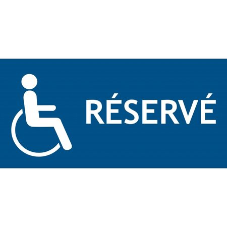 Picto réservé handicapé pvc 2mm