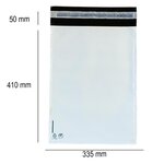 Lot 10 enveloppes plastiques n°4 - 80microns - 410x335mm