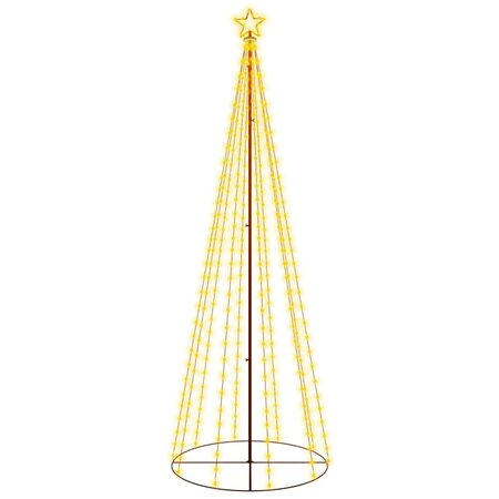 vidaXL Arbre de Noël cône 310 LED Blanc chaud 100x300 cm