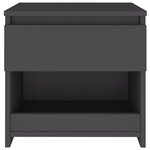 vidaXL Tables de chevet 2 Pièces Gris 40x30x39 cm Aggloméré